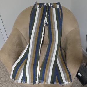 Multi-color, Beach Boutique, Cotton Blend Pants/Jeans